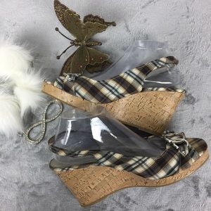 American Eagle Wedge Peep-toe Sandal Size 10